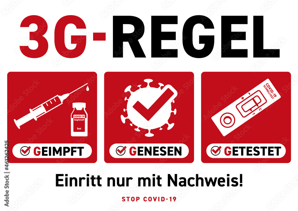 3G-Regel Nachweis Zugang Zutritt DIN-A3 3G-Regel Nachweis Zugang Zutritt DIN-A3