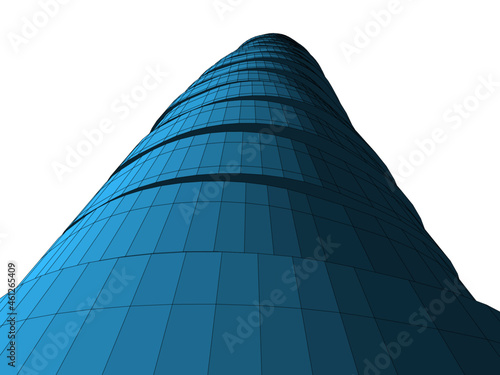 modern architecture vector 3d drawing