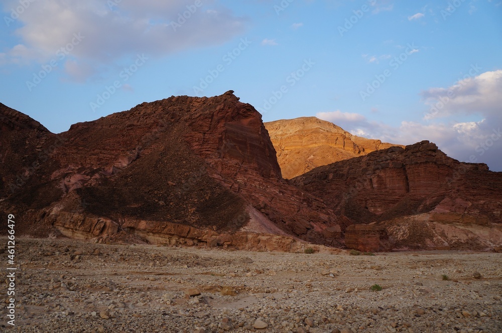 Beautiful colours of mountains near Israel Route in South