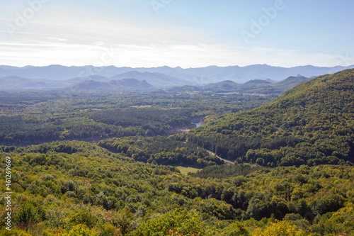 view on mountains from viewpoint called vidikovac, pecinski park grabovaca, Croatia photo