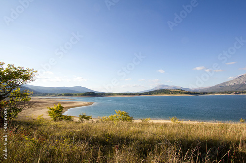 beautiful  large reservoir called perucko jezero  close to Cetina and the town Sinj  Croatia  Europe 