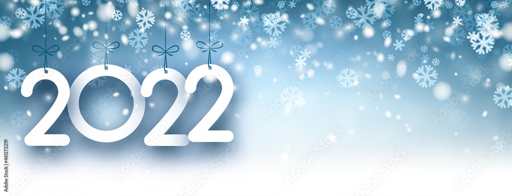 Hanging 2022 on blue night background. Hanging 2022 on blue night background.