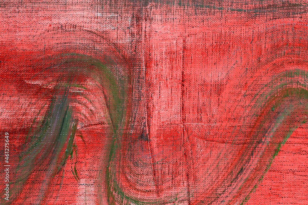 Naklejka premium Multicolored abstract background, drawing with oil paints on artistic linen canvas