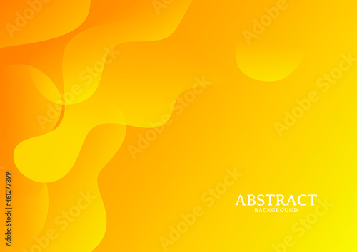 Abstract yellow fluid shape gradient background concept