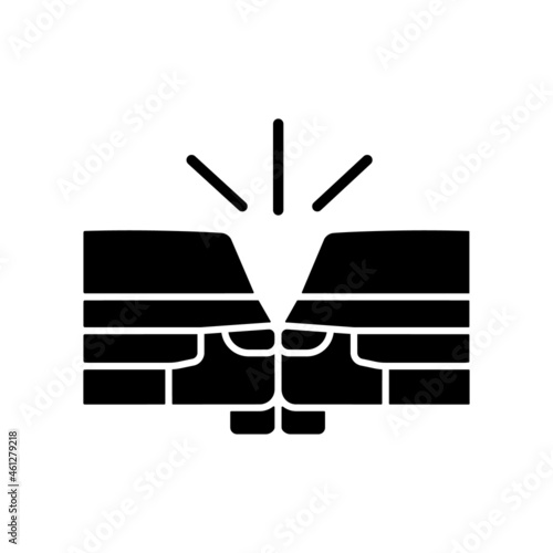 Photos Sideswipe car accident black glyph icon