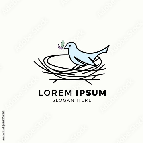 bird's nest design logo design