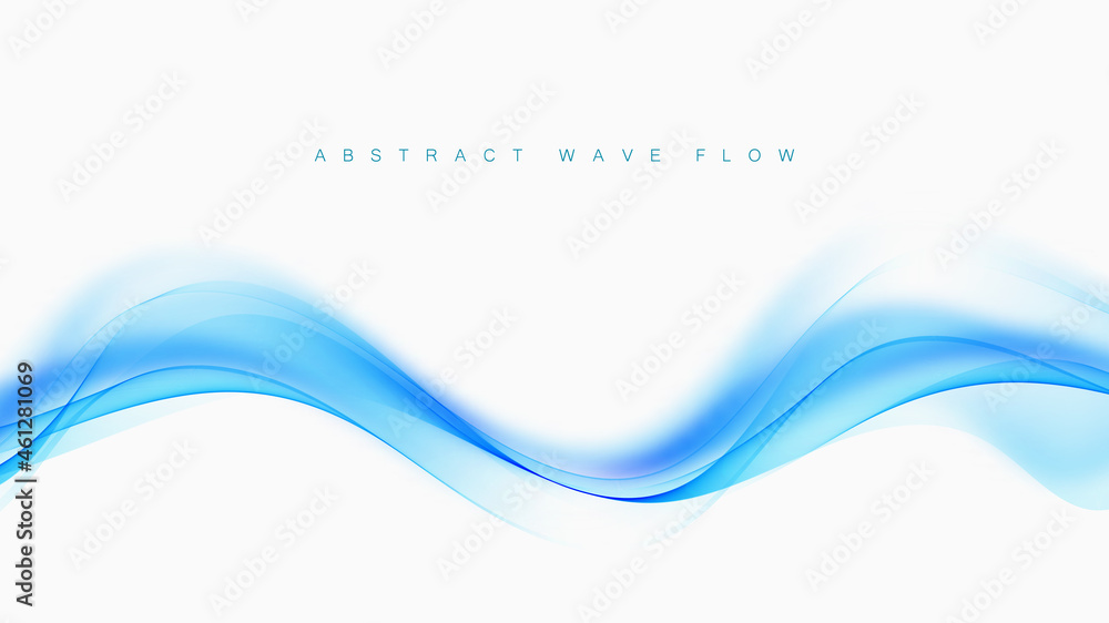 Obraz premium Blue abstract wave. Abstract vector background wave