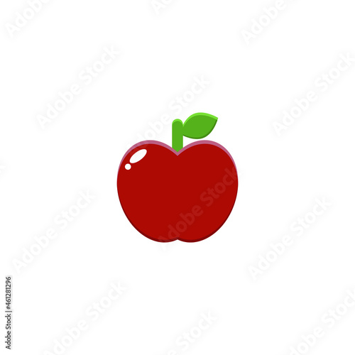 red apple isolated on white