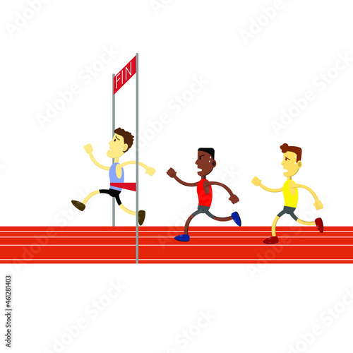 runners at finish line