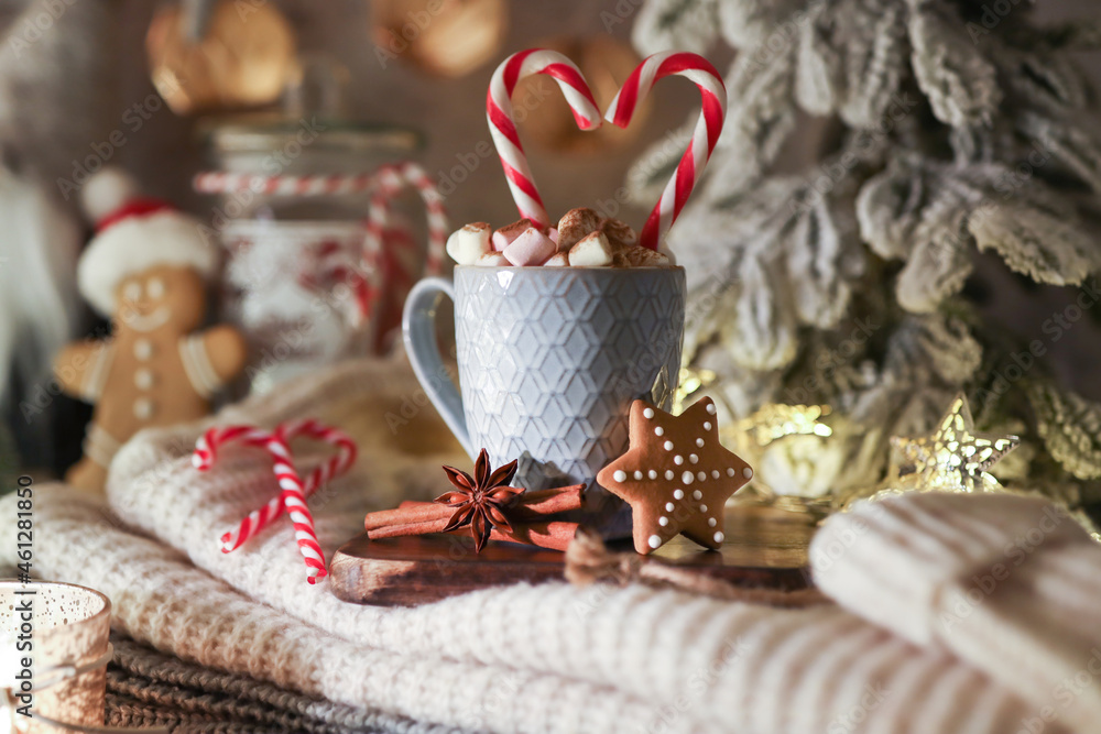 Fototapeta premium Christmas and newyear cozy decoration.