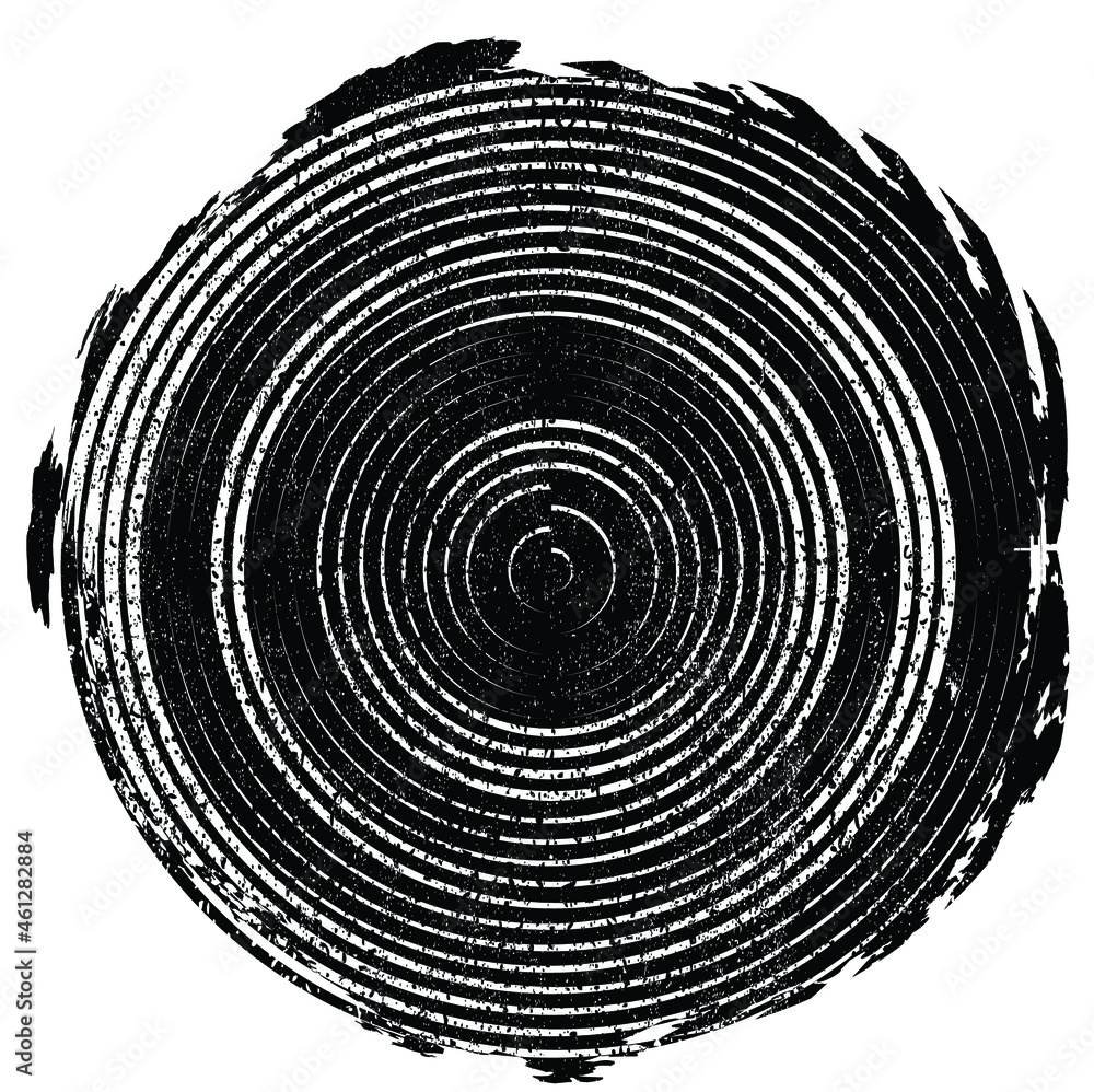 Fototapeta premium Logo with lines in grunge textured .Unusual icon design .Black vector stripes .Geometric shape.
