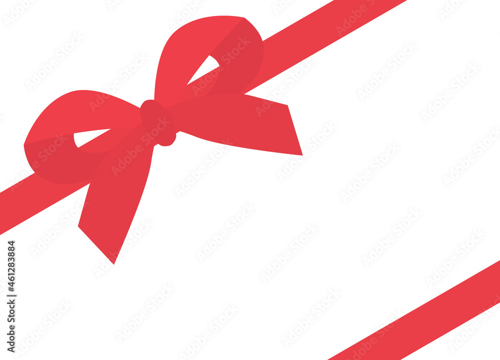 red bow ribbon with copy space - vector illustration red bow ribbon with copy space - vector illustration