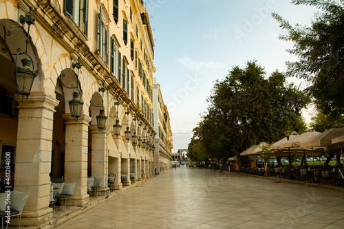 Die Liston Platz Promenade Kerkyra Korfu Altstadt-Griechenland