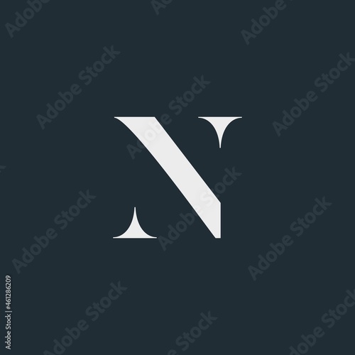 Modern creative monogram initials N Logo Design