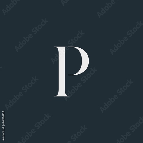 Modern creative monogram initials P Logo Design
