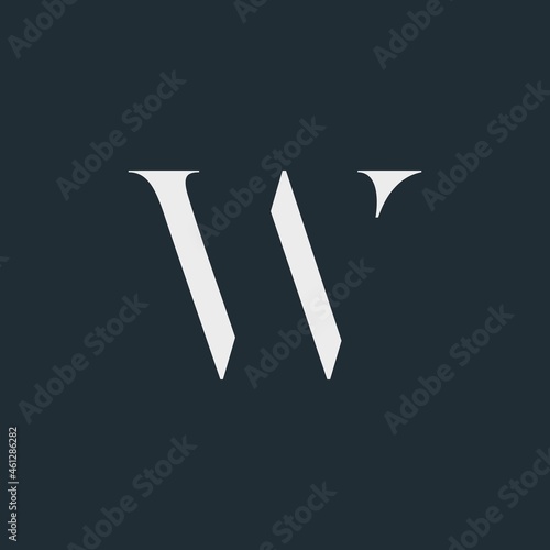 Modern creative monogram initials W Logo Design
