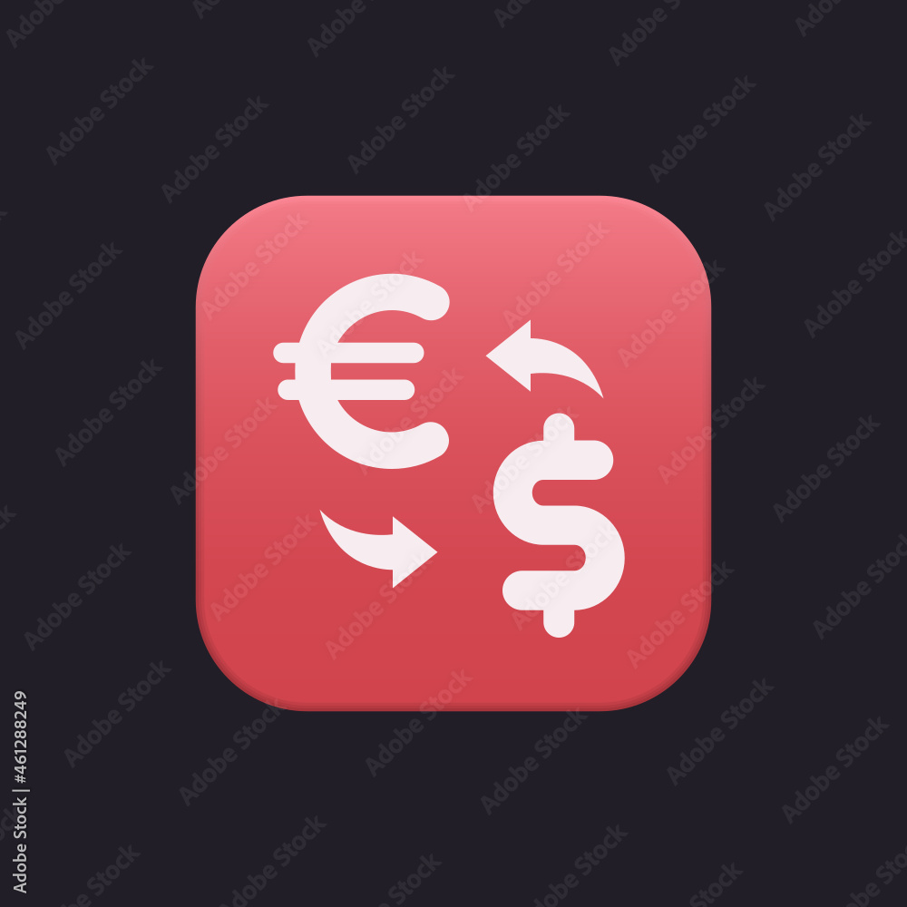 Exchange Euro to Dollar - Sticker Exchange Euro to Dollar - Sticker