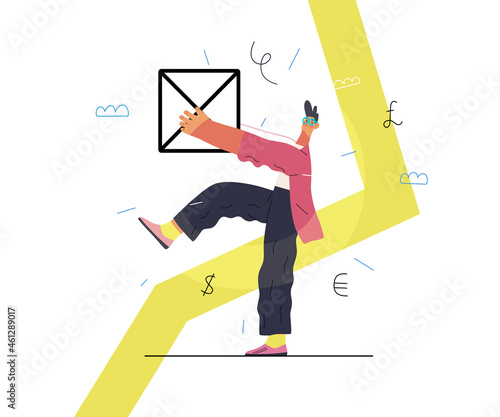 Startup illustration. Concept of building new business