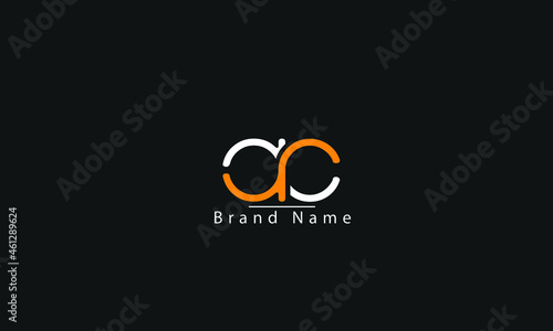 AC CA A C abstract vector logo monogram template