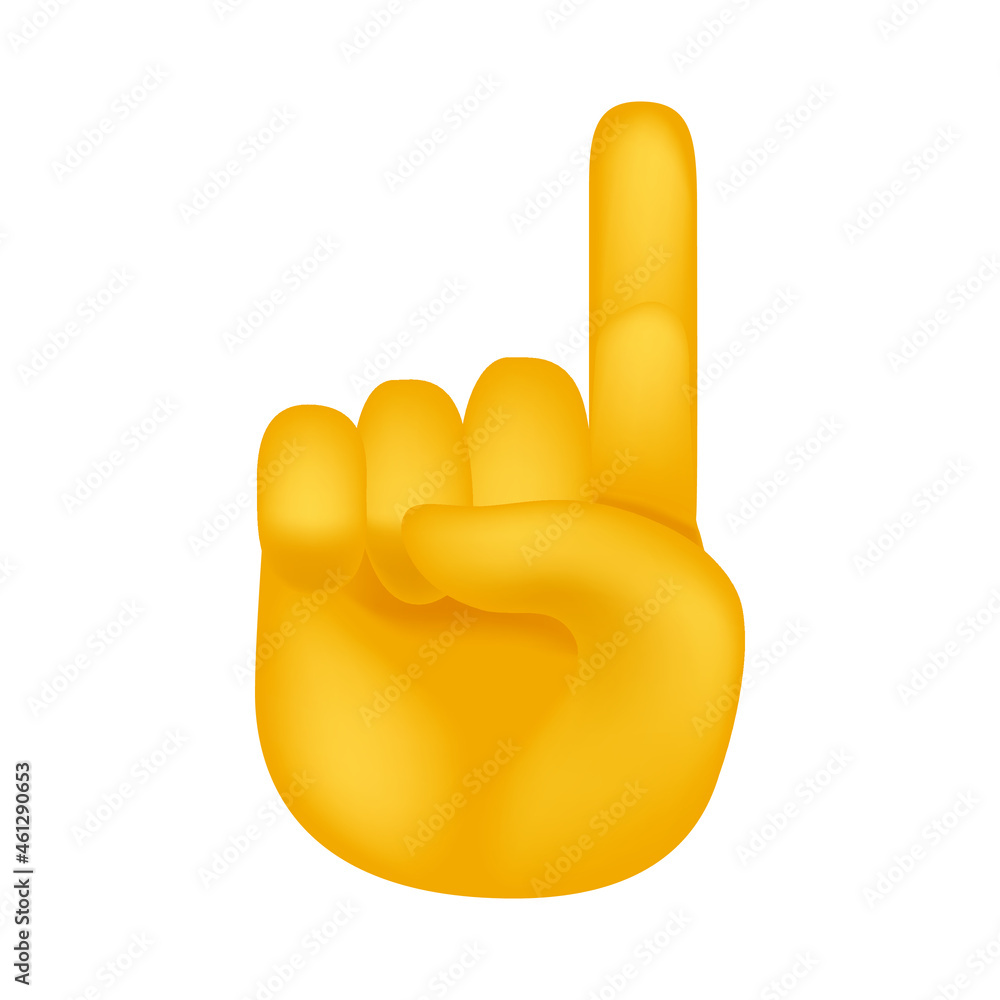 Vetor De Index Pointing Up Hand Emoji Icon Illustration Sign Human 
