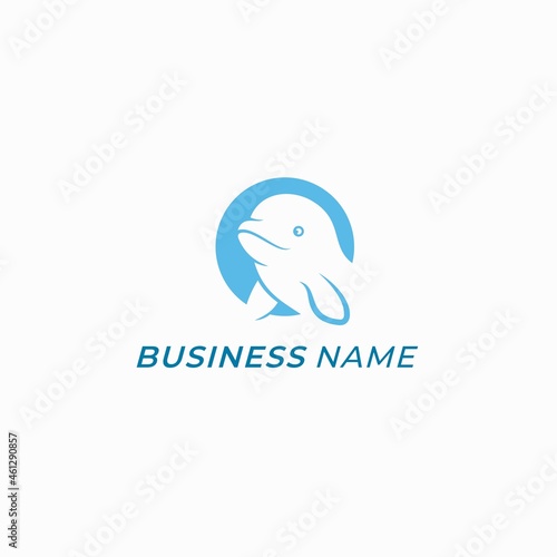 design circle logo creative whale beluga