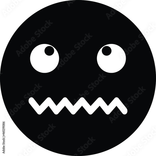 Disgusted emoji Vector icon that can easily modify or edit

