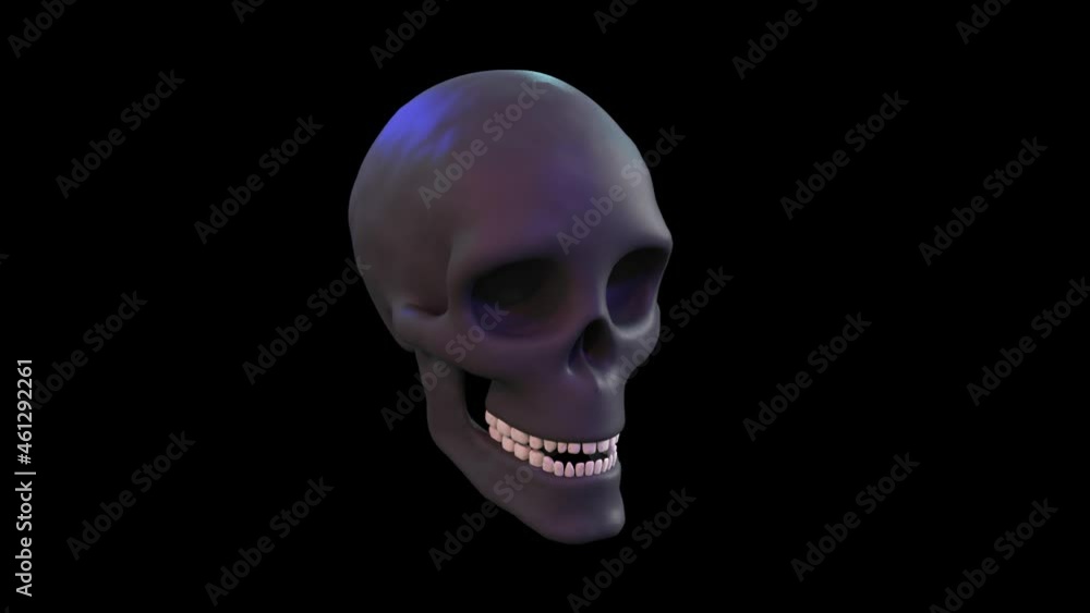 anamorphic skull, animation, transparent background anamorphic skull, animation, transparent background