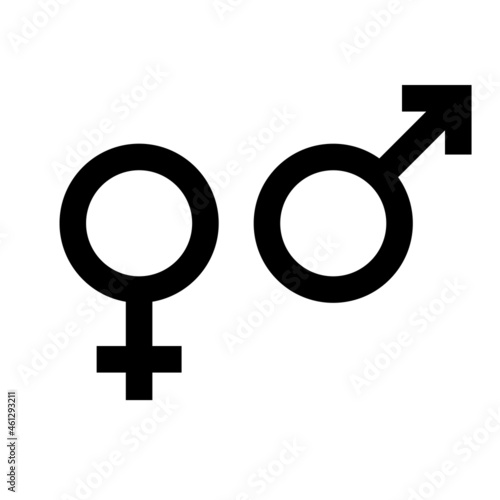 Male and Female gender symbol. Man and woman icon.