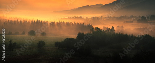 sunrise in the mountains