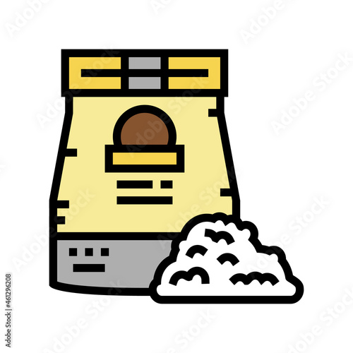 durum flour bag color icon vector. durum flour bag sign. isolated symbol illustration