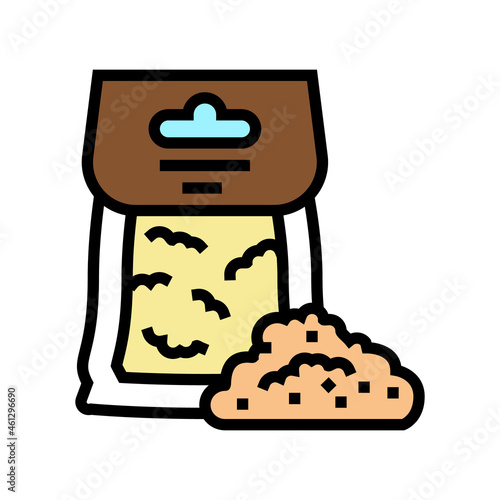 rye flour bag color icon vector. rye flour bag sign. isolated symbol illustration