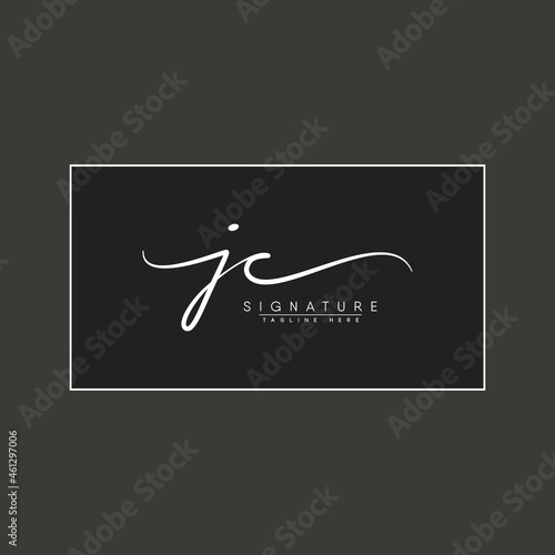 Initial Letter JC Logo - Handwritten Signature Logo