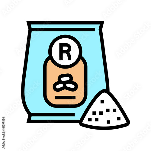 rice flour package color icon vector. rice flour package sign. isolated symbol illustration