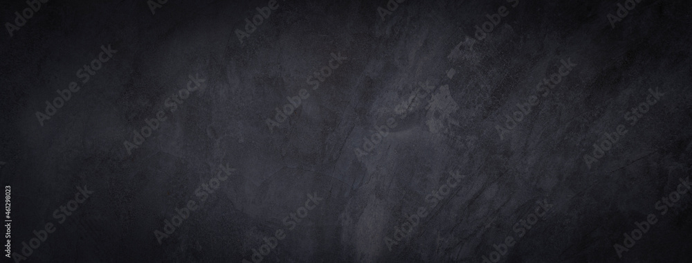 Panorama of dark concrete wall texture backgrounds 
