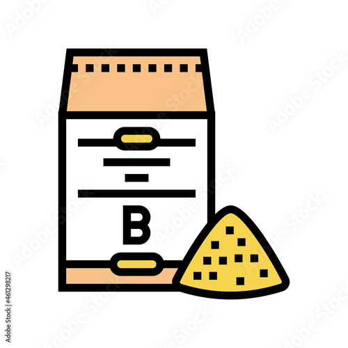 barley flour bag color icon vector. barley flour bag sign. isolated symbol illustration