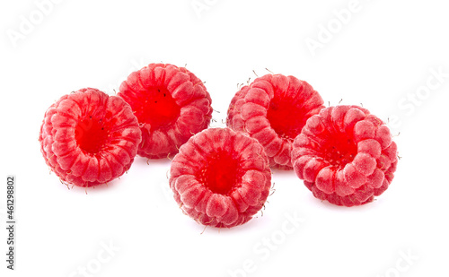 Raspberries Isolated on White Background. Ripe berries isolated.