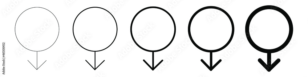 Female symbol set. Vector illustration isolated on white background. EPS 10 Female symbol set. Vector illustration isolated on white background. EPS 10