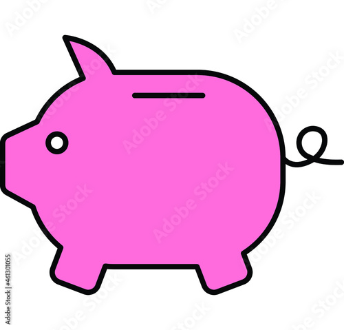 Piggy Bank Vector icon that can easily modify or edit