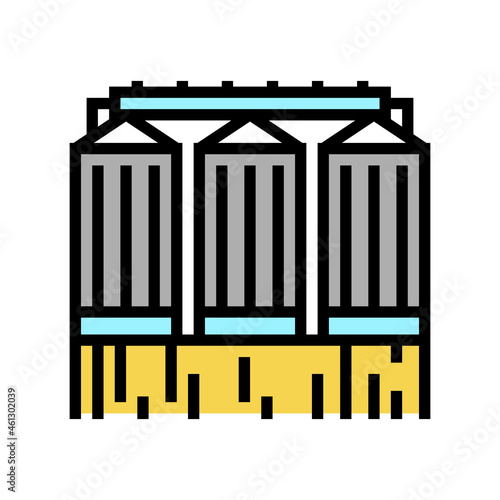grain storage color icon vector. grain storage sign. isolated symbol illustration