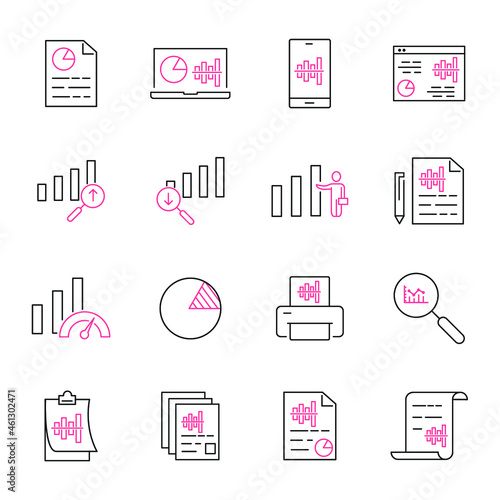 graph icons set. graph pack symbol vector elements for infographic web