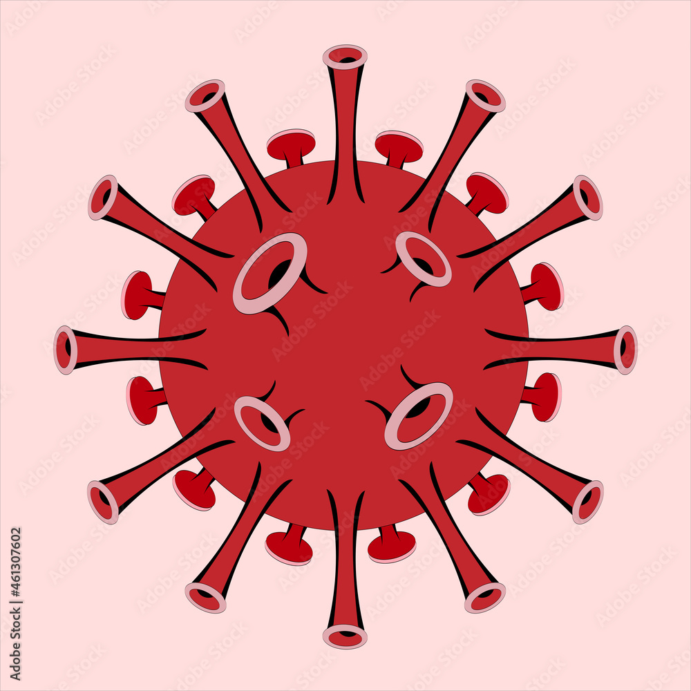 Red Covid-19 Coronavirus vector illustration Red Covid-19 Coronavirus vector illustration