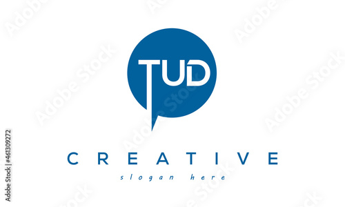 Creative Initial TUD Circle Letter Logo Design Vector	 photo