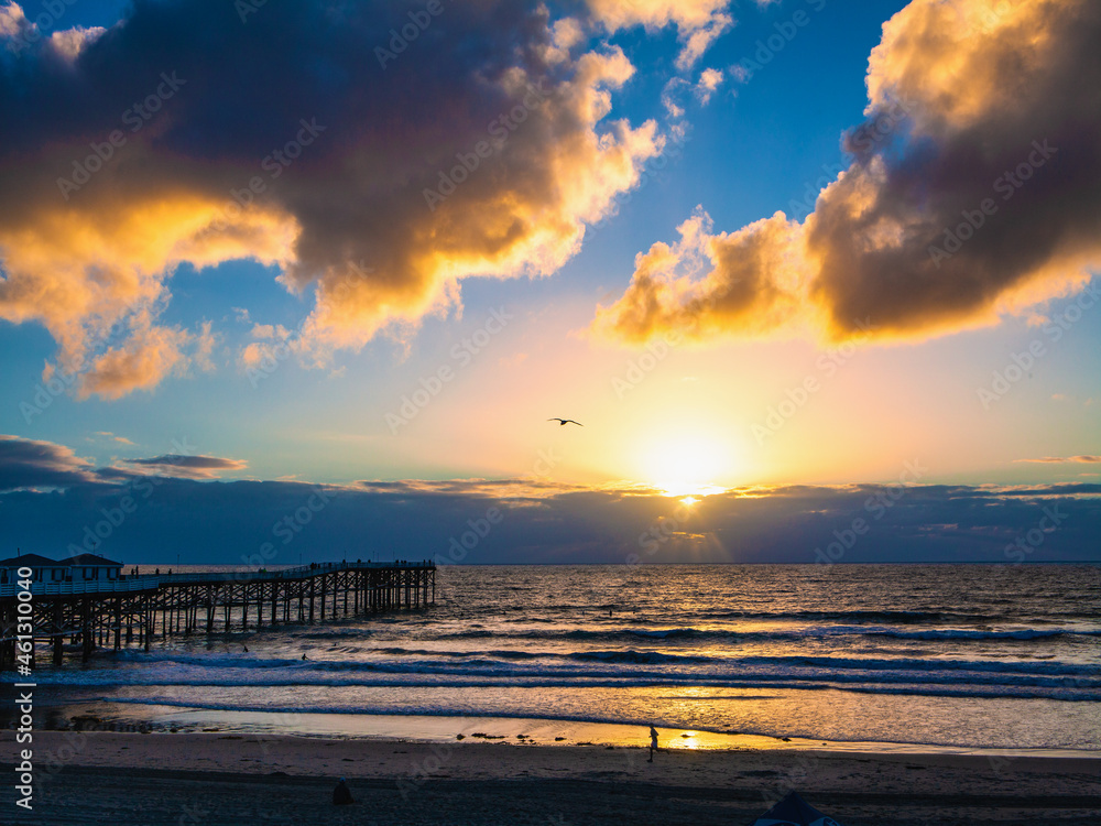 sunset in San Diego, CA