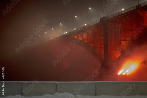 the bridge in the fog