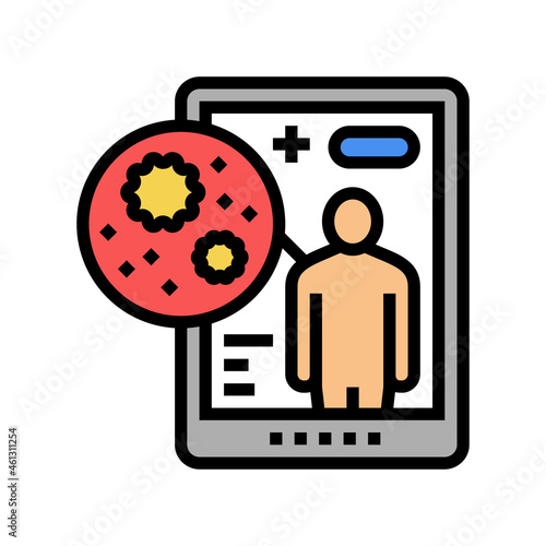 electronic ehealth color icon vector. electronic ehealth sign. isolated symbol illustration