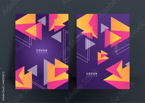 Colorful geometric abstract background for cover design template