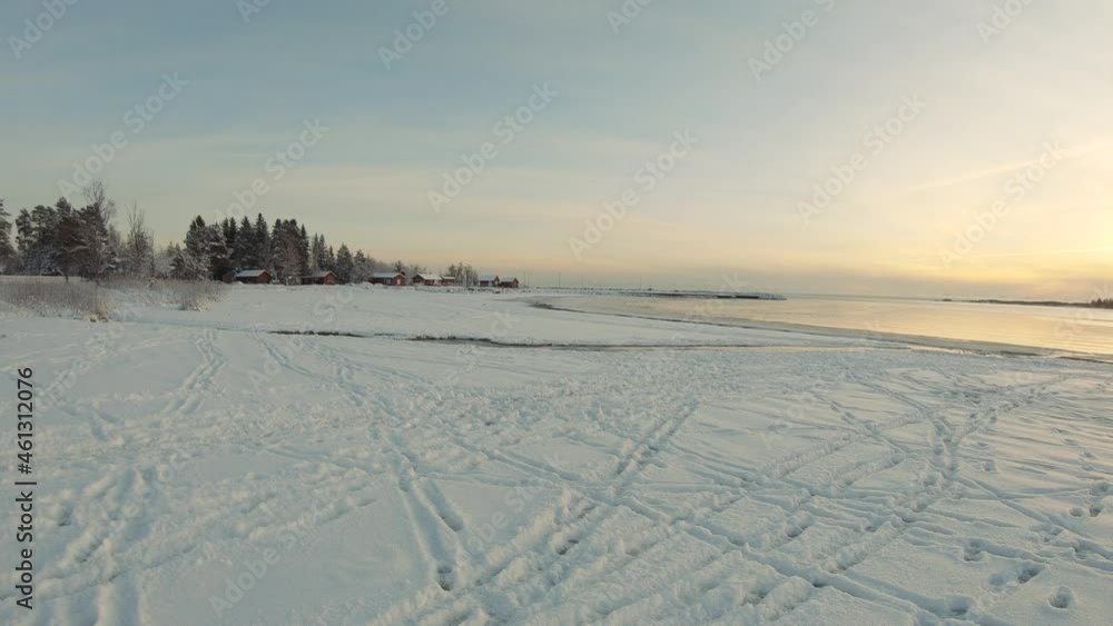 A woman enjoying the snow landscape sunset. Cheerful girl enjoying beautiful winter day. Carefree lady having joyful emotions outdoor. Winter concept. 4K Slow motion. A woman enjoying the snow landscape sunset. Cheerful girl enjoying beautiful winter day. Carefree lady having joyful emotions outdoor. Winter concept. 4K Slow motion.