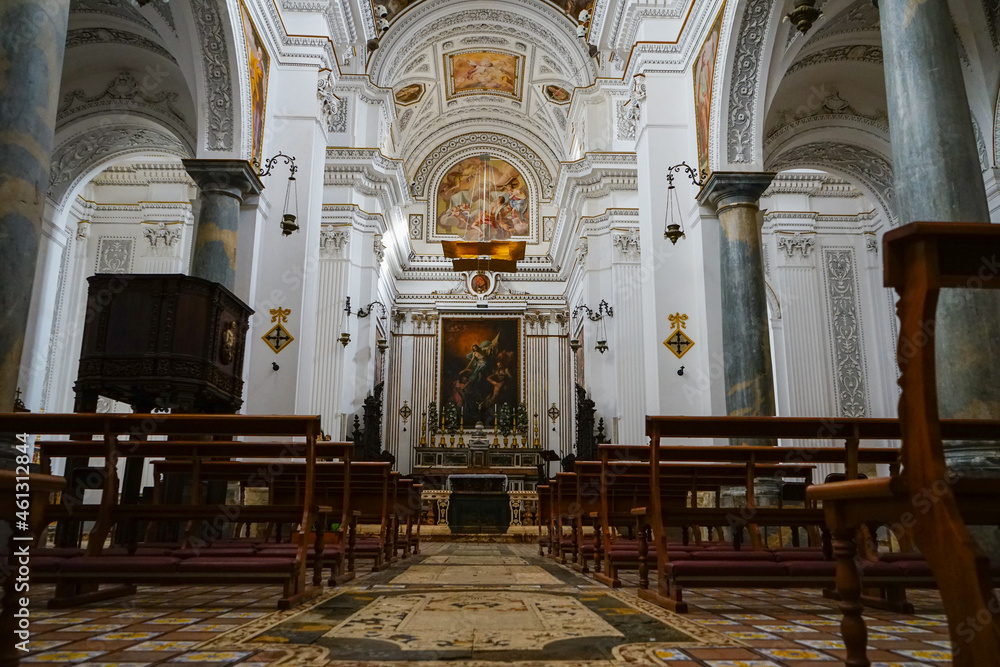Obraz premium Erice church inside view, Trapani, Sicily, Italy