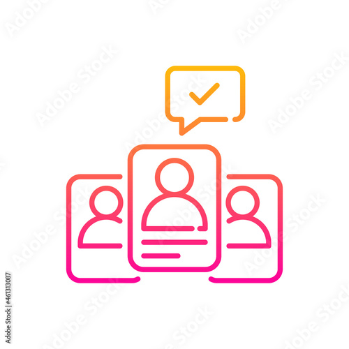 Recruitment vector gradient icon style illustration. EPS 10 file