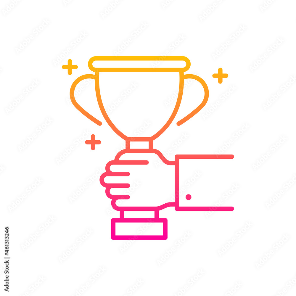 Trophy vector gradient icon style illustration. EPS 10 file Trophy vector gradient icon style illustration. EPS 10 file